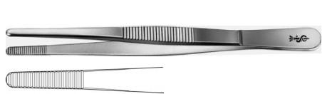 ПІНЦЕТ АНАТОМІЧНИЙ ПОТУЖНИЙ 145MM